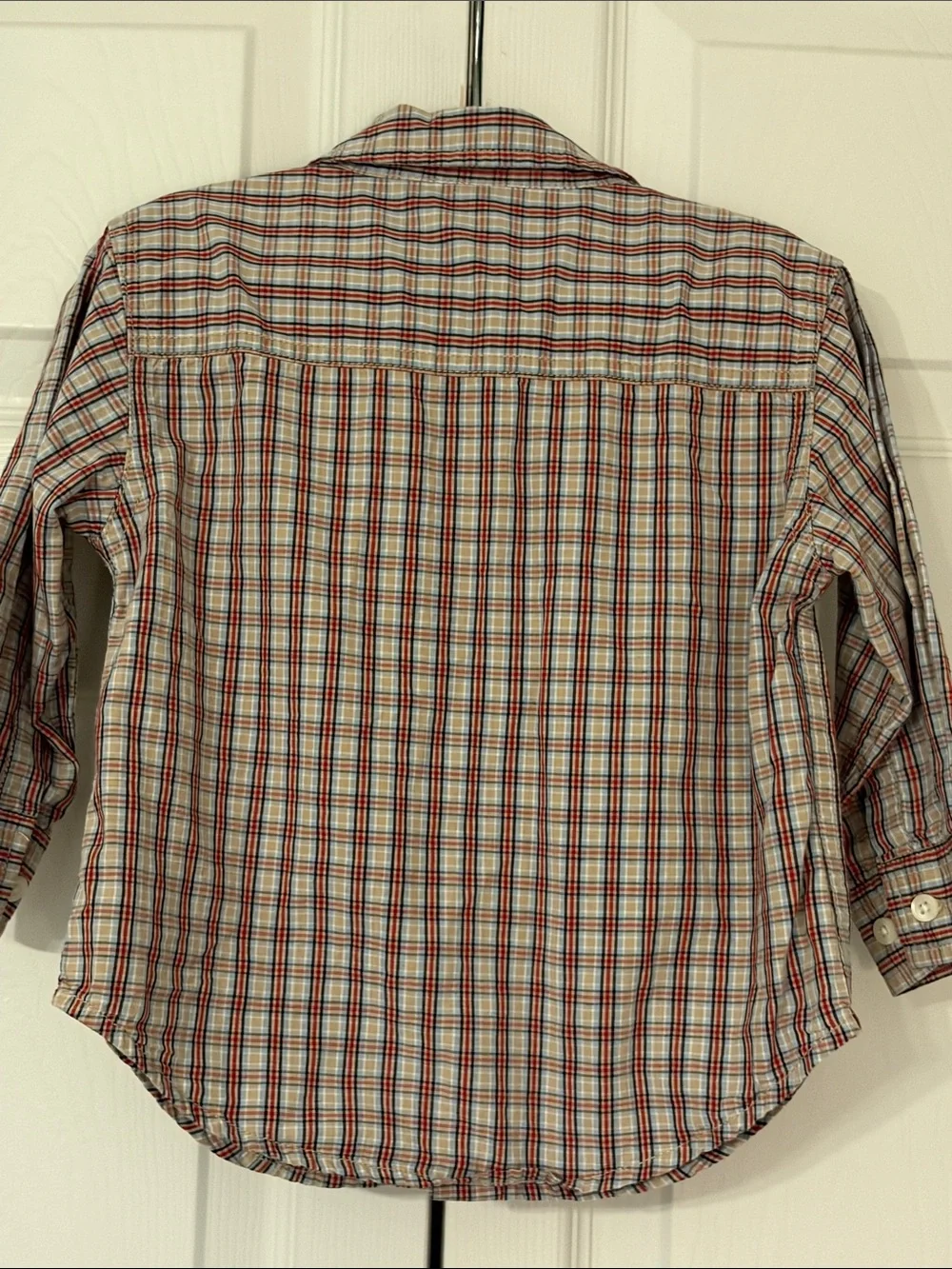 Gymboree Vintage Red & Blue Plaid Button-Down Shirt Size 18-24 Months